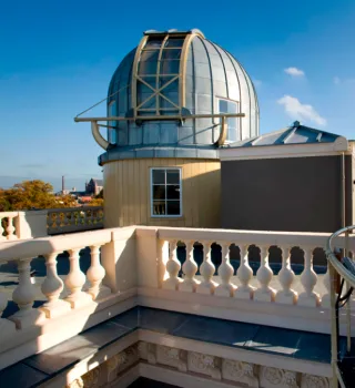 With my father at the observatory